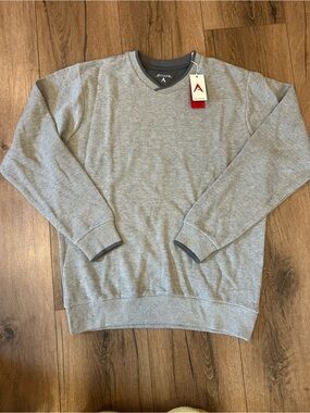 Antigua Men's Light Heather Gray Crewneck Sweater